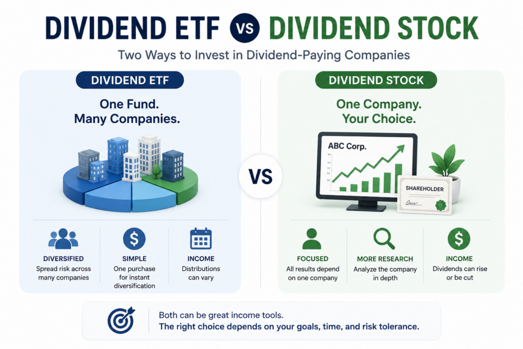 dividend ETF vs dividend stock