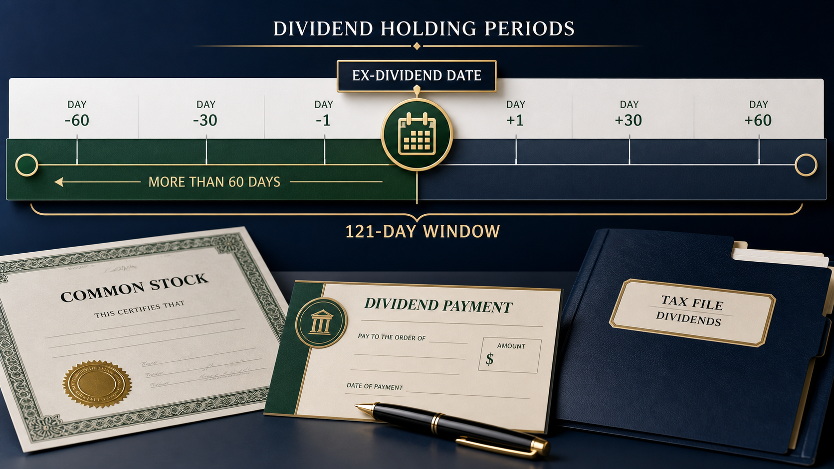 dividend holding period timeline around the ex-dividend date