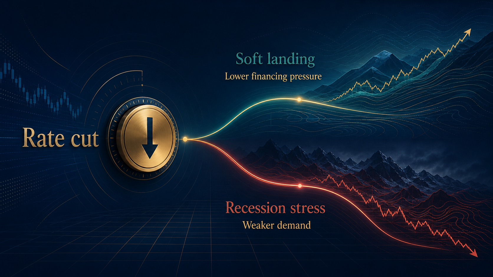 rate cut leading toward a soft landing or recession stress