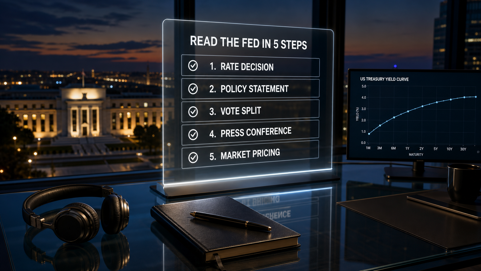 five steps for reading a Fed rate decision statement vote press conference and market pricing
