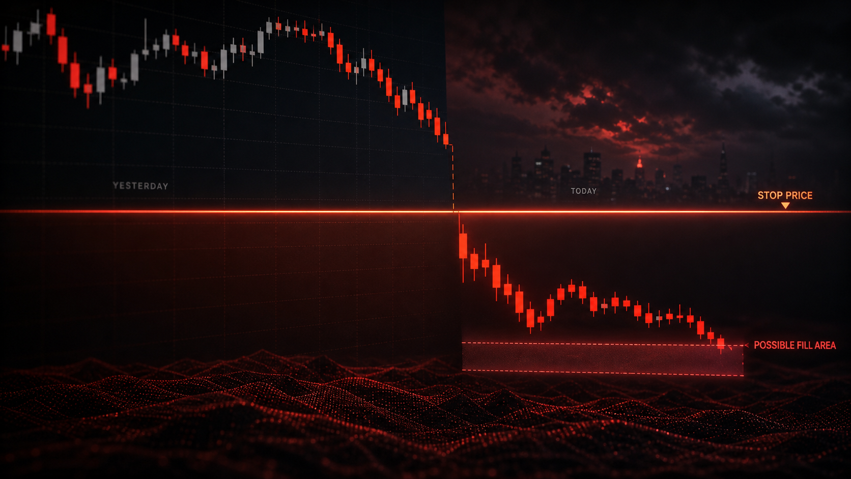 stop-loss order gap risk between stop price and execution price
