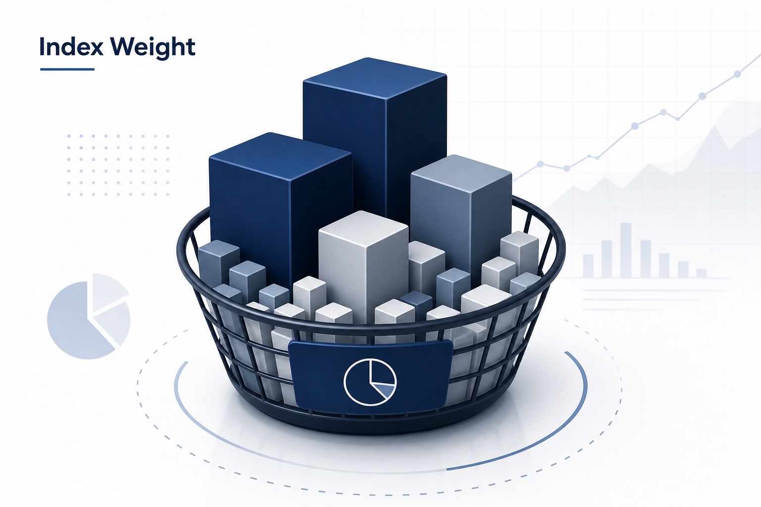 What is market capitalization and index weight shown with larger holdings carrying more weight
