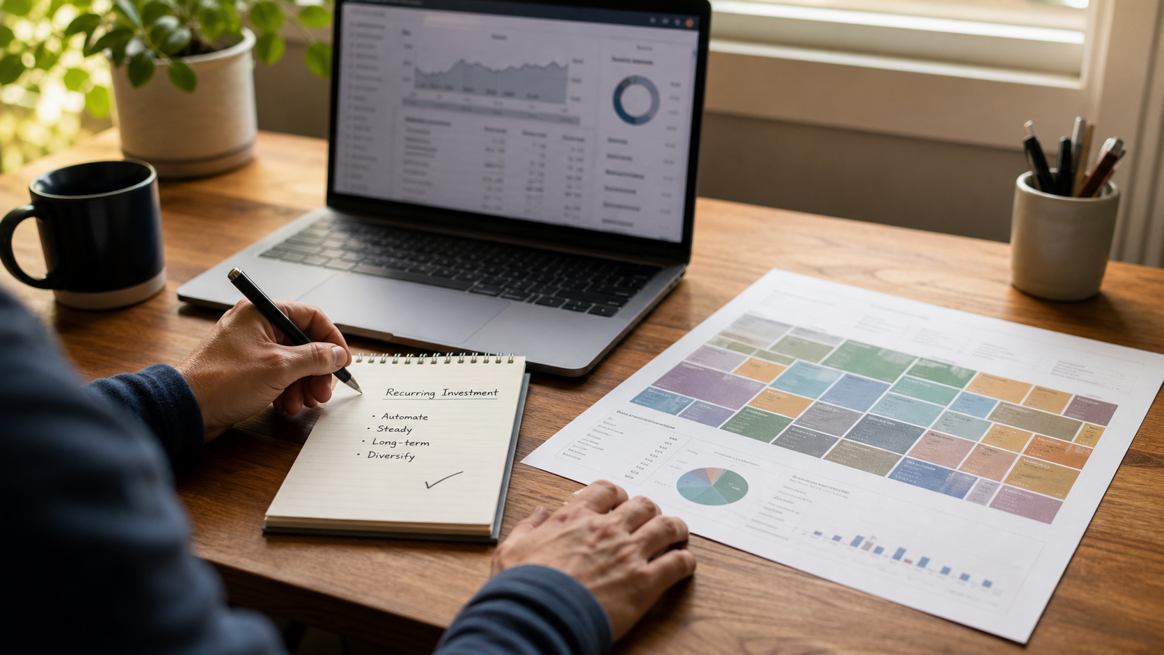 long-term investor steadily accumulating a diversified ETF